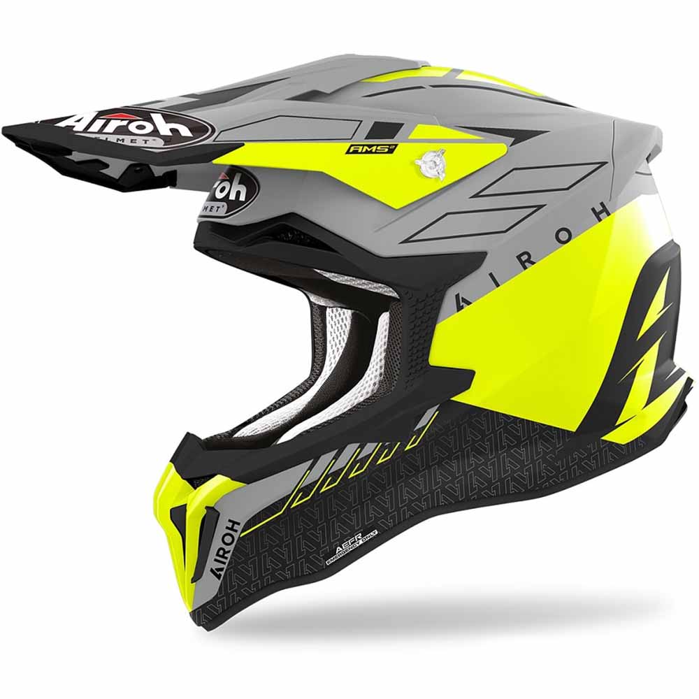 Airoh Strycker Skin Yellow Matt шлем для мотокросса и эндуро