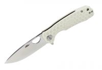 Нож Honey Badger (Хани Баджер) Flipper D2 L (HB1042) с белой рукоятью