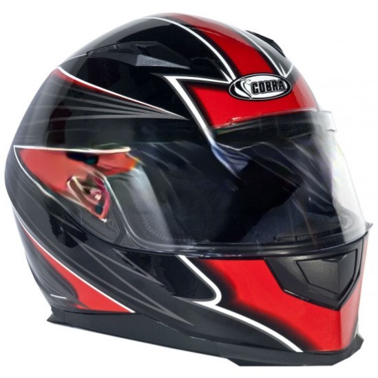 Шлем интеграл Cobra JK313 (M, Черно-красный)
