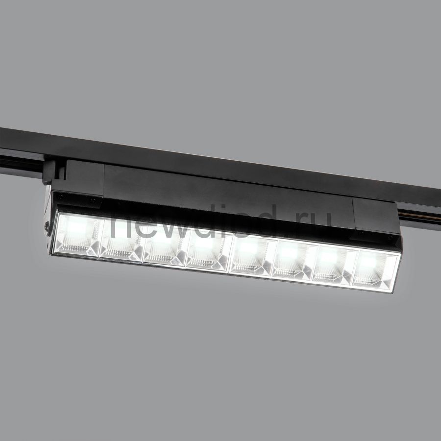 Светильник-прожектор линейный сд трековый ULB-Q283 20W/4000K BLACK 1600Лм 4000К с линзованным рассеивателем и рег углом свечения черный TM Volpe