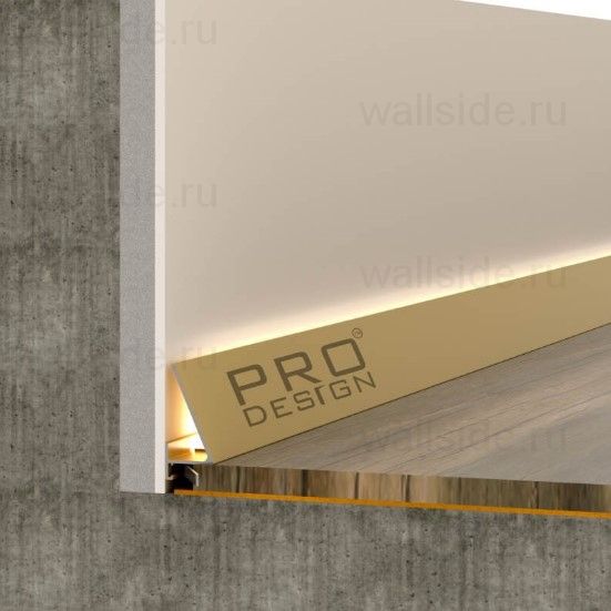 Алюминиевый плинтус Pro Design Corner 570 золото