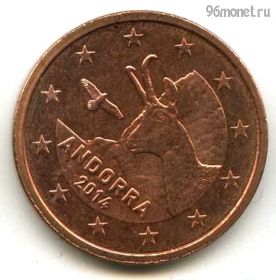 Андорра 5 евроцентов 2014