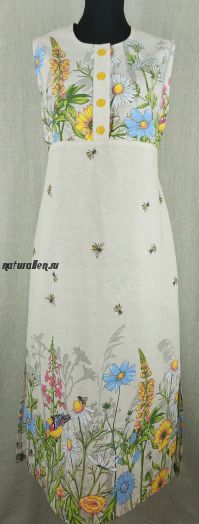 Льняное платье Пчёлка