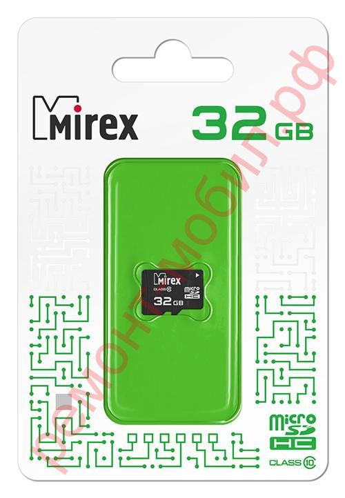 Карта памяти MicroSDHC Mirex 32 GB ( 10 class ) без адаптера