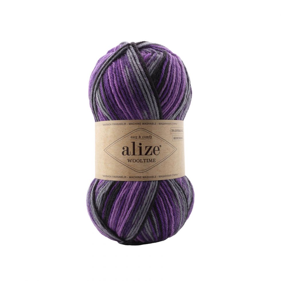 Wooltime (Alize) 11013-фиолетовый меланж
