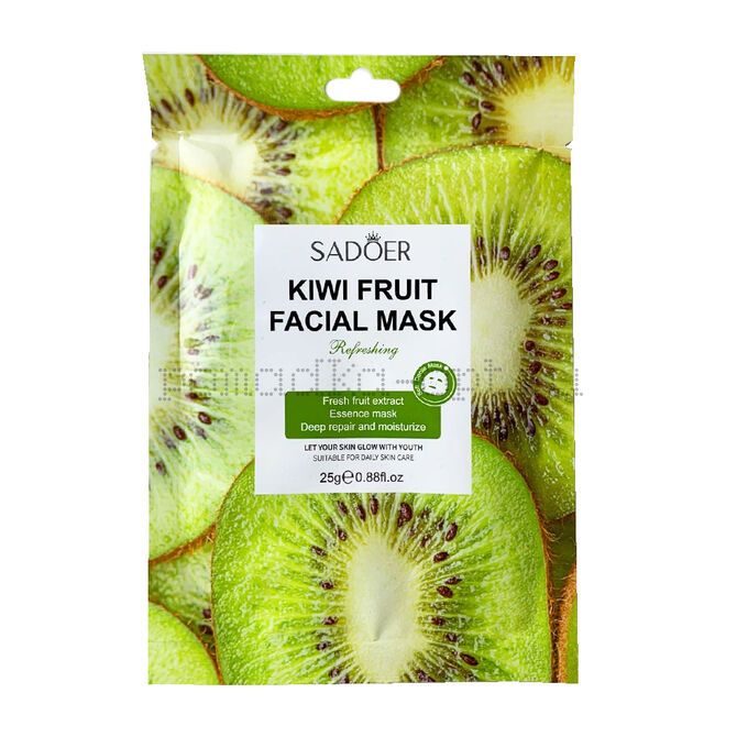 SADOER, Восстанавливающая увлажняющая маска для лица с экстрактом Киви Kiwi Fruit Facial Mask, 25г