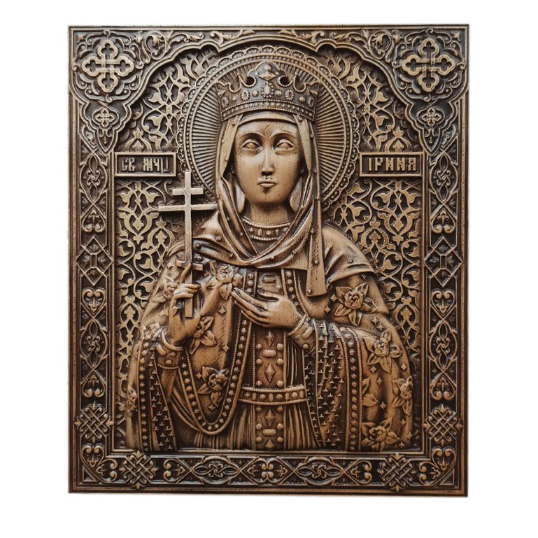 Резная икона св. Ирина