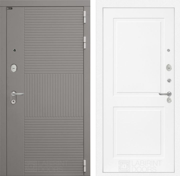 Дверь входная Лабиринт FORMA 11 Белый софт металлическая