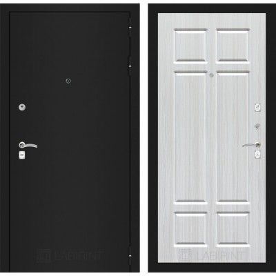 Дверь Входная Лабиринт CLASSIC шагрень черная 08 Кристалл вуд, металлическая