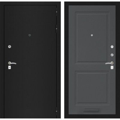 Дверь Входная Лабиринт CLASSIC шагрень черная 11 Графит софт, металлическая