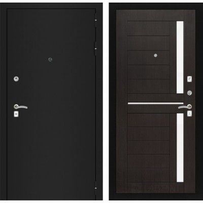 Дверь Входная Лабиринт CLASSIC шагрень черная 02 Венге, металлическая