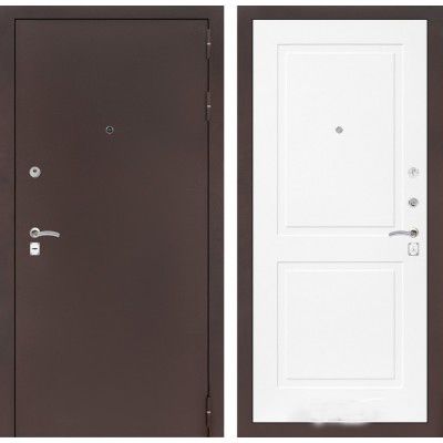 Дверь Входная Лабиринт CLASSIC антик медный 11 Белый софт металлическая