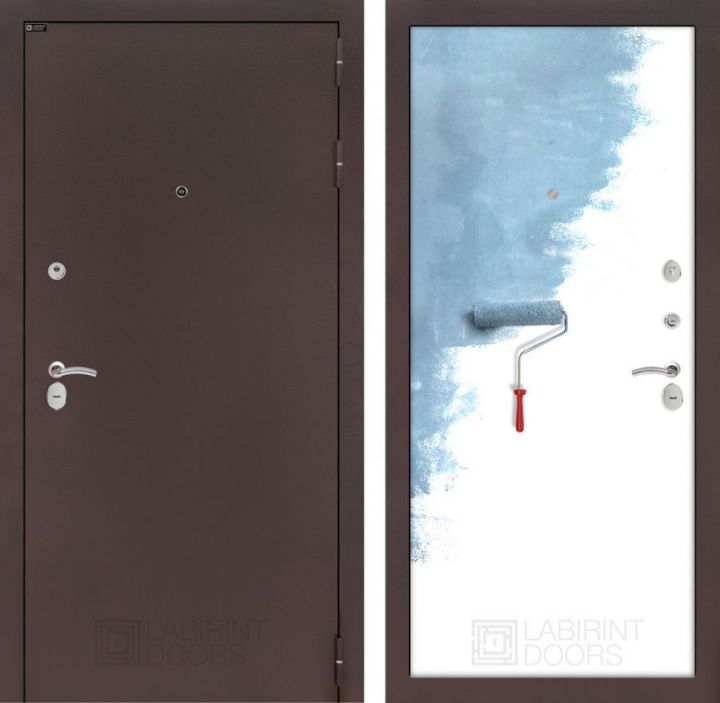 Дверь Входная Лабиринт CLASSIC антик медный 28 Грунт под покраску металлическая