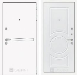 Дверь Входная Лабиринт Лайн WHITE 23 Белый софт металлическая