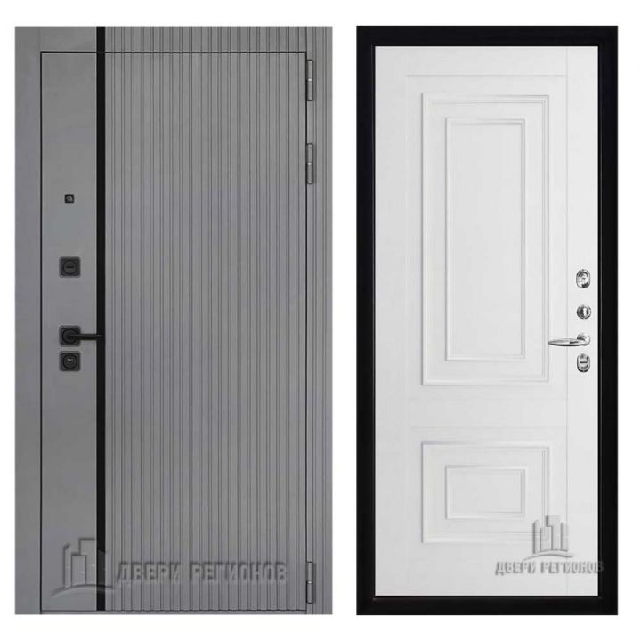 Дверь входная Двери Регионов Президент Лайн Силк Титан Флоренция 62002 Серена Белый металлическая
