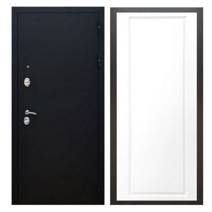 Дверь входная металлическая Армада X5 Черный муар ФЛ-119 Белый Софт