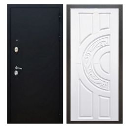 Дверь входная металлическая Армада X5 Черный муар ФЛ-232 Белый Софт