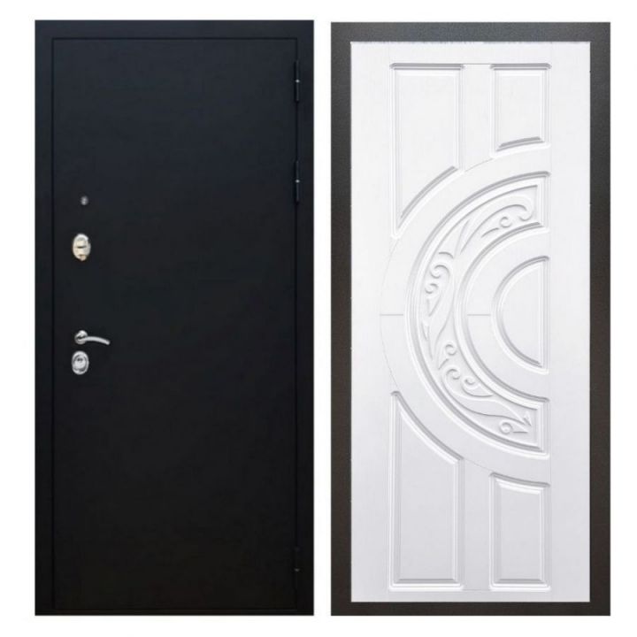 Дверь входная металлическая Лекс X5 Черный муар ФЛ-232 Белый Софт