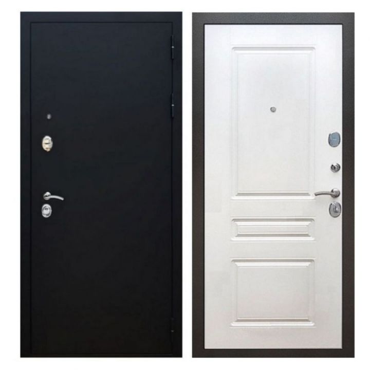 Дверь входная металлическая Армада X5 Черный муар ФЛ-243 Белый Ясень
