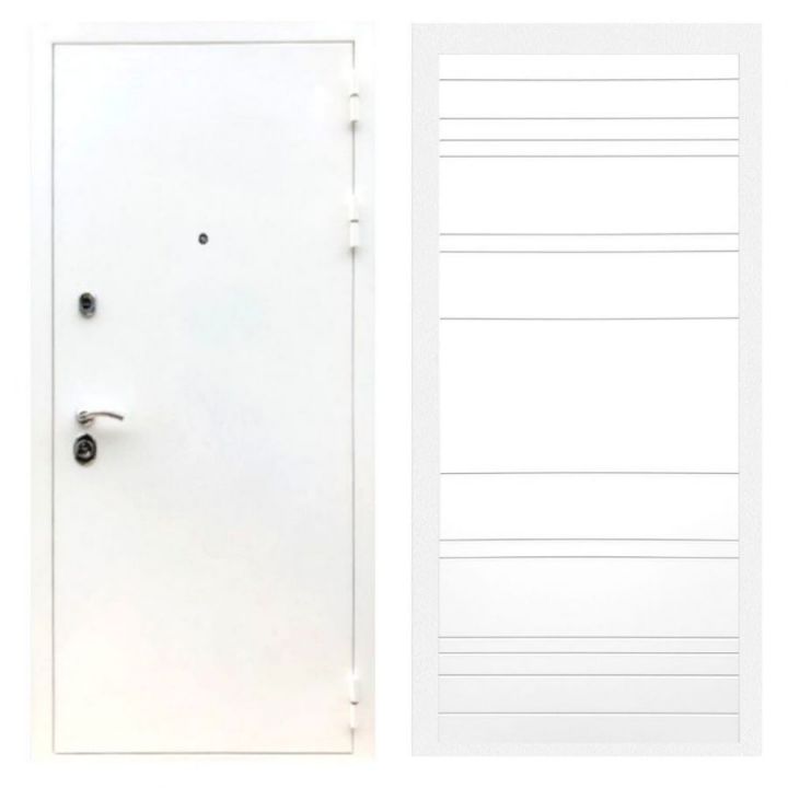 Дверь входная металлическая Лекс Х5 Шагрень Белая ФЛ-14 Белый Софт