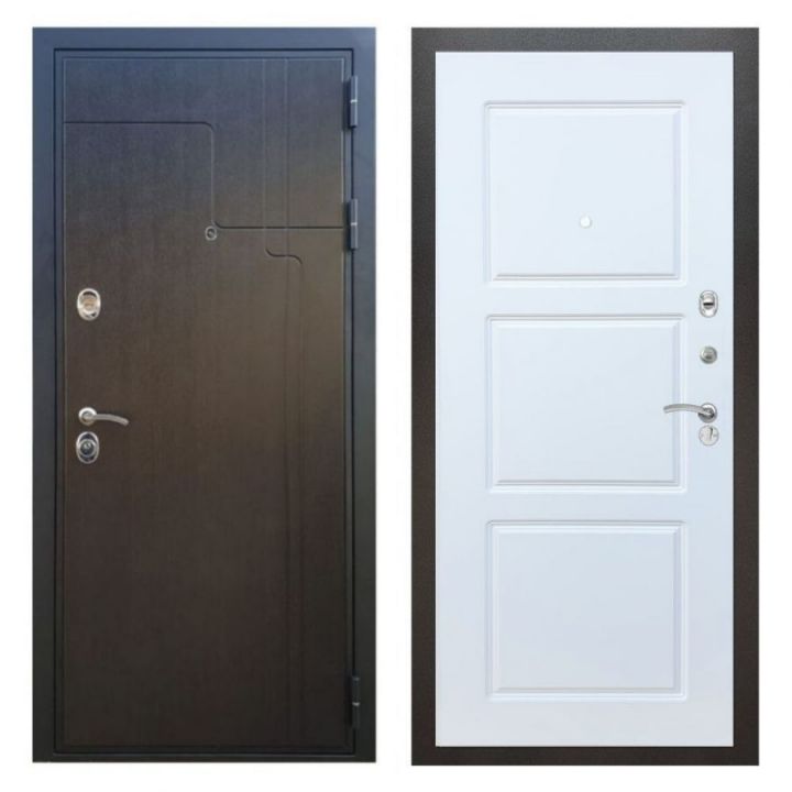 Дверь входная металлическая Армада Х246 Венге ФЛ-3 Белый Софт