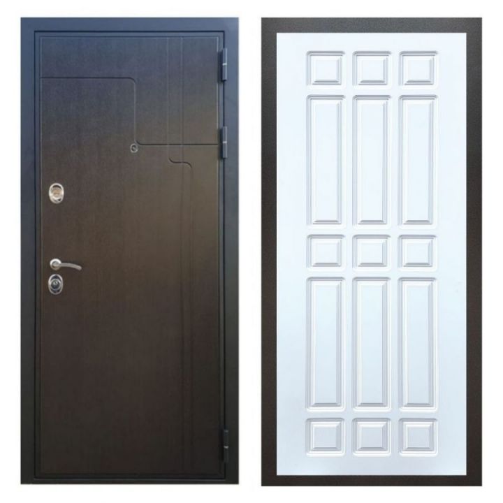 Дверь входная металлическая Лекс Х246 Венге ФЛ-33 Белый Софт