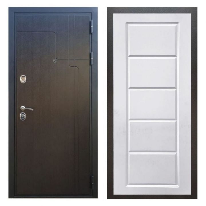 Дверь входная металлическая Лекс Х246 Венге ФЛ-39 Белый Софт
