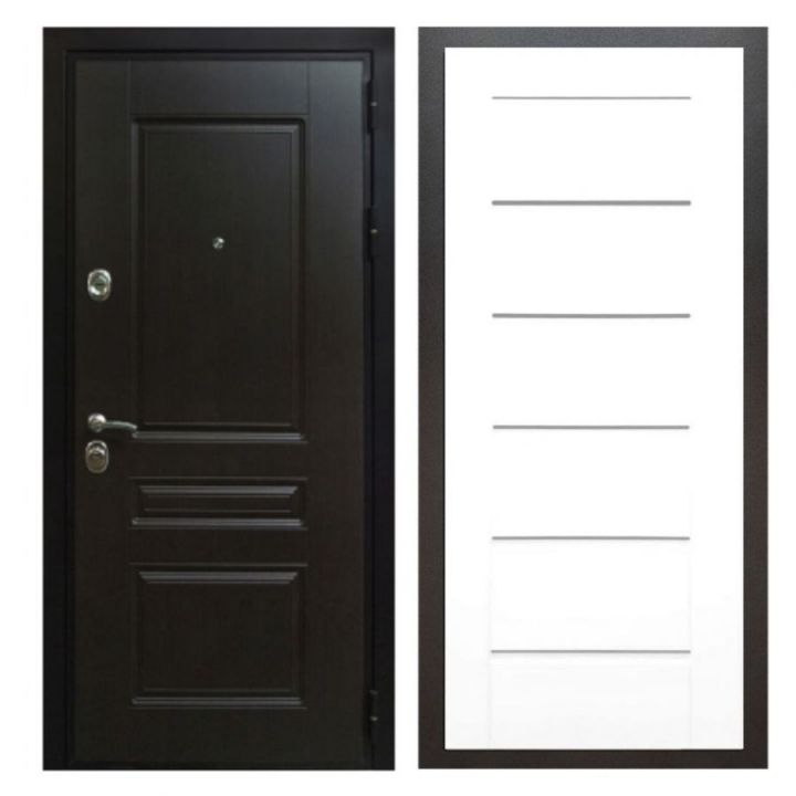 Дверь входная металлическая Армада Х Премиум Венге Сити Белый Ясень
