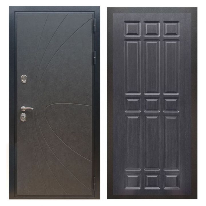 Дверь входная металлическая Армада X248 Штукатурка Графит ФЛ-33 Венге