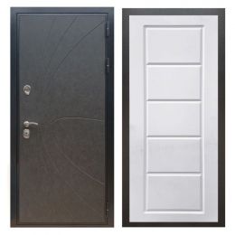 Дверь входная Армада X248 Штукатурка Графит ФЛ-39 Белый Софт
