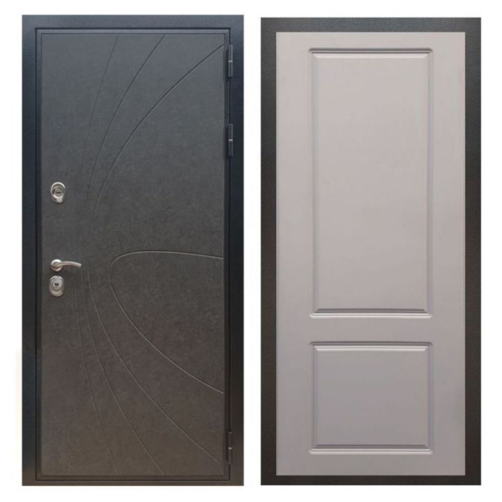 Дверь входная металлическая Армада X248 Штукатурка Графит ФЛ-117 Софт Грей