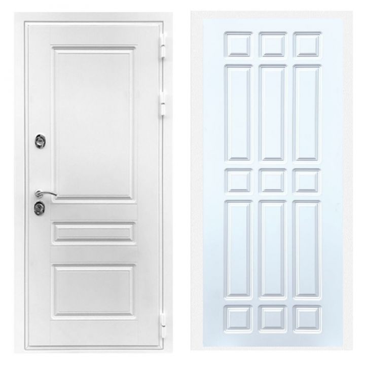 Дверь входная металлическая Лекс Х Премиум Белая Шагрень ФЛ-33 Белый Софт