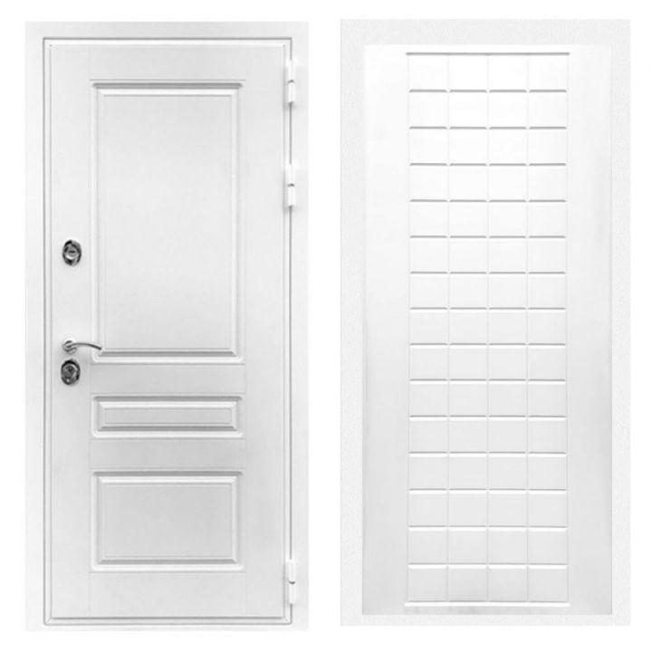 Дверь входная Армада Х Премиум Белая Шагрень ФЛ-256 Белый Софт