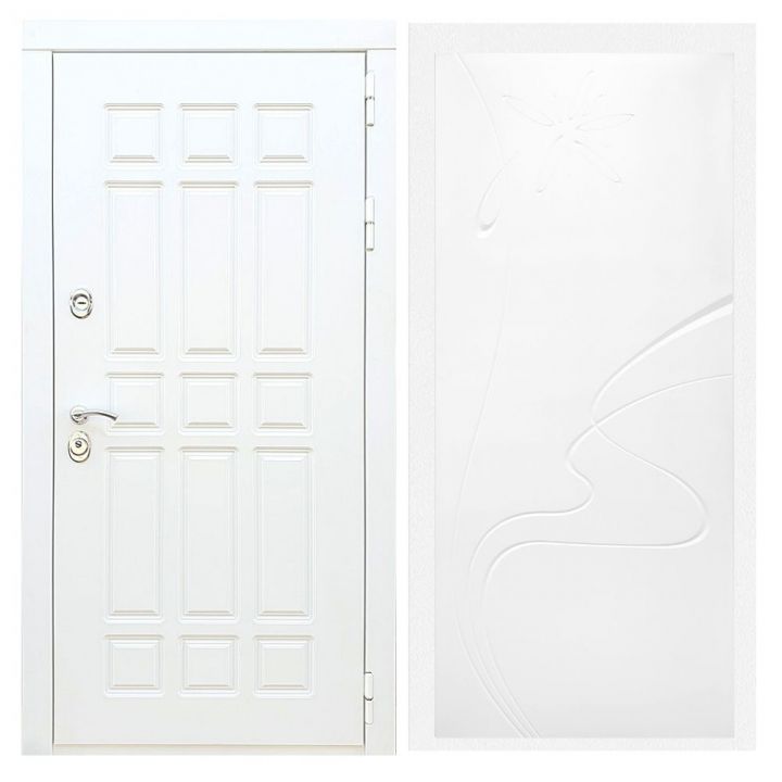 Дверь входная Армада Х8 Белая Шагрень ФЛ-258 Белый Софт