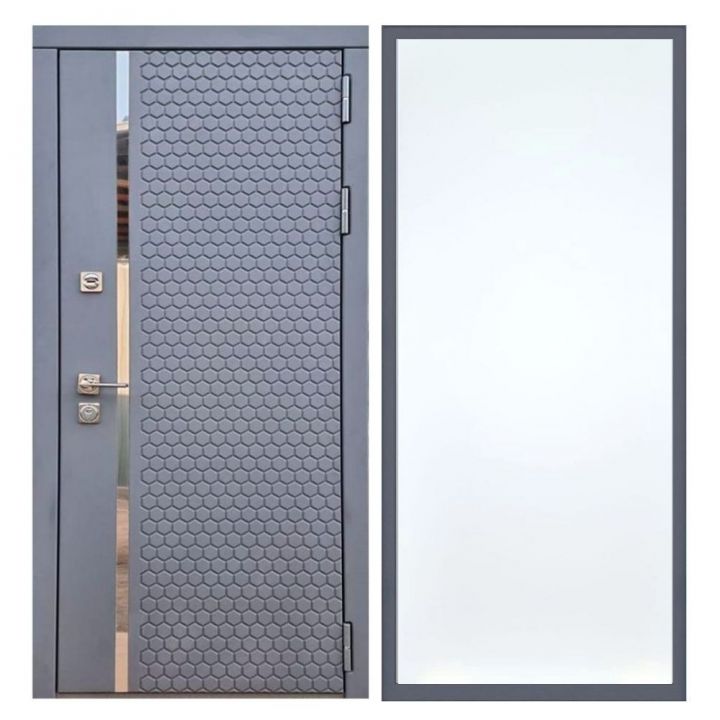 Дверь входная Армада Х24 Силк Титан ФЛ-Гладкая Белый Софт