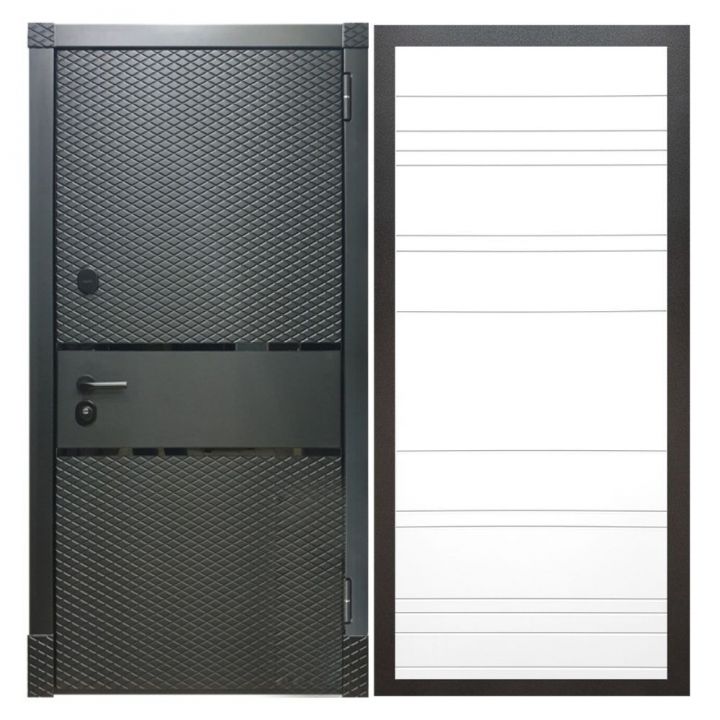 Дверь входная металлическая Армада Х15 Черный Кварц ФЛ-14 Белый Софт