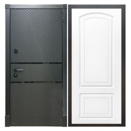 Дверь входная металлическая Армада Х15 Черный Кварц ФЛ-138 Белый Софт