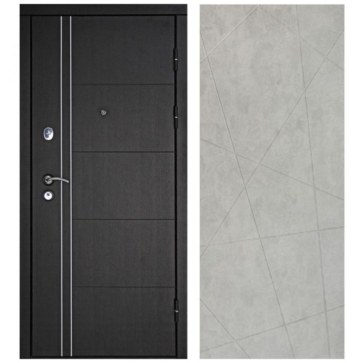 Входная Металлическая Дверь Дверной континент ДК-Теплолюкс Дизайн 655 Лофт бетон грей
