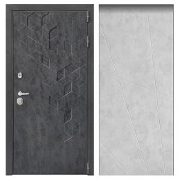 Металлическая Дверь Дверной континент ДК-3/панель 713 Бетон Графит Лофт бетон грей