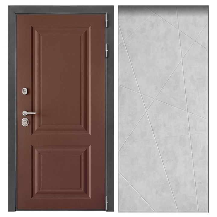 Металлическая Входная Дверь Дверной континент ДК-3/панель 729 Лофт бетон грей