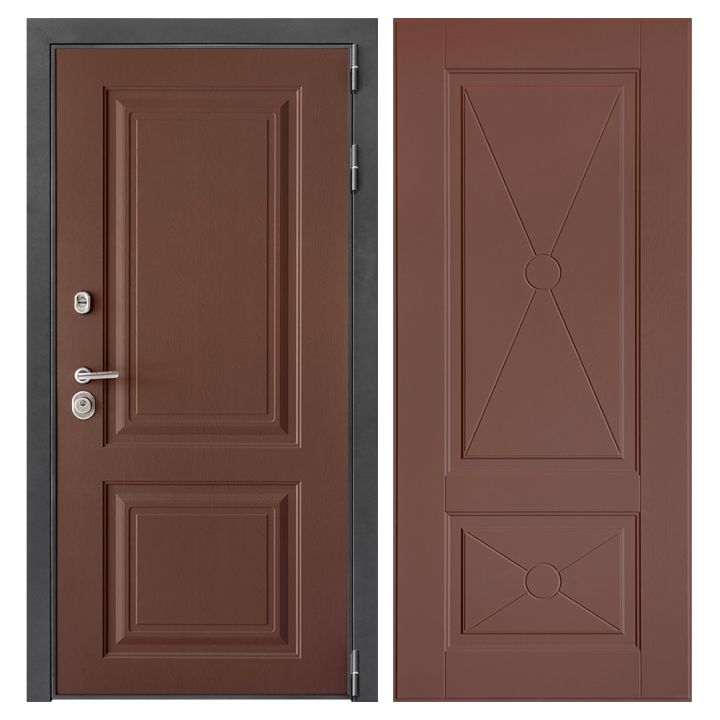 Металлическая Входная Дверь Дверной континент ДК-3/панель 729 617 Ясень шоколад узор