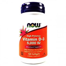 Vitamin D3 5000 IU 120кап (NOW)