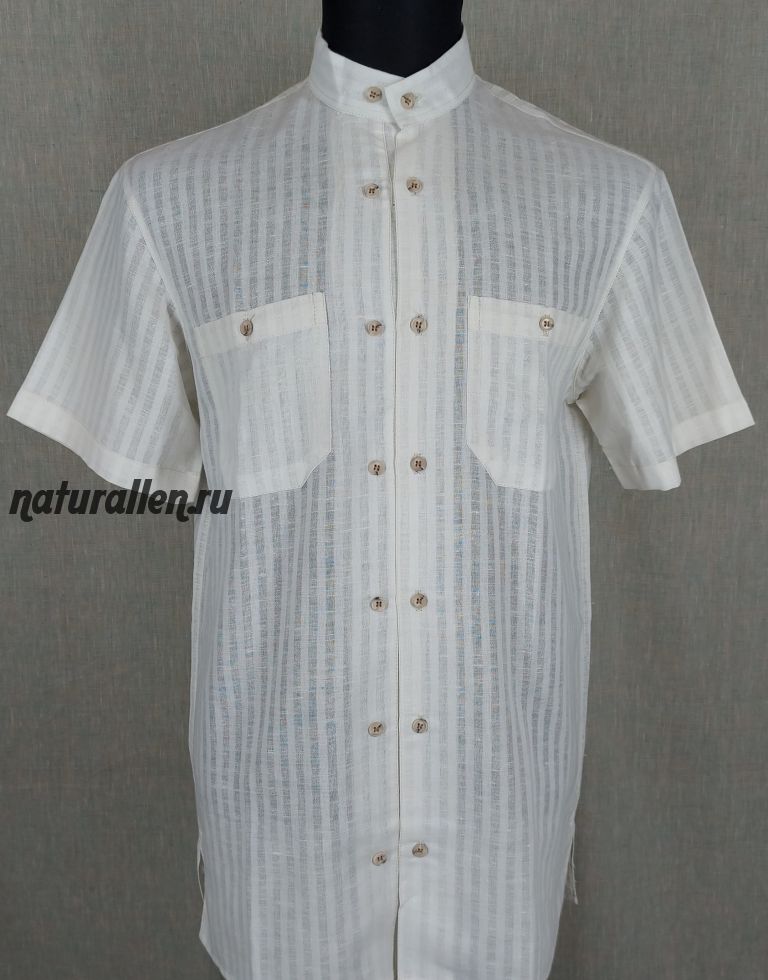 Мужская рубашка белая лёгкая (46 размер)