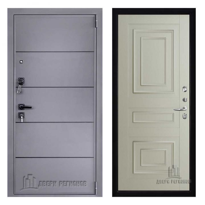 Дверь входная Двери Регионов LIBERTY H4 Флоренция 62001 Серена Светло-серый металлическая