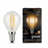 Лампа (LED) Светодиодная Gauss 7W E14 2700K Filament Globe 105801107 / Гаус