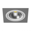 Светильник Встраиваемый Lightstar INTERO 111 QUADRO i81906 Серый, Белый, Металл / Лайтстар