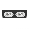 Светильник Встраиваемый Lightstar INTERO 16 DOUBLE QUADRO GU10 i5270606 Белый, Черный, Металл / Лайтстар