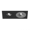 Светильник Встраиваемый Lightstar INTERO 16 DOUBLE QUADRO GU10 i5270709 Черный, Серый, Металл / Лайтстар