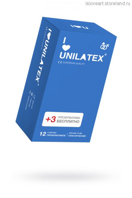 Презервативы UNILATEX "NATURAL PLAIN" классические, 12 шт.