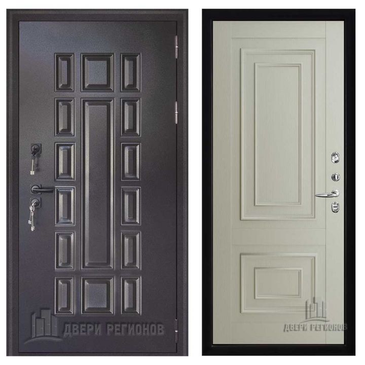 Дверь входная Двери Регионов Панцирь Термо Флоренция 62002 Серена Светло-серый